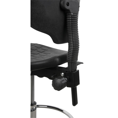 Heavy-Duty Ergonomic Stool, Stationary, Adjustable, 39” - 48”, Polyurethane Seat, Black Ontario Packaging