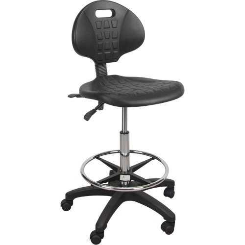 Heavy-Duty Ergonomic Stool, Mobile, Adjustable Height, 250 lbs. Capacity Ontario Packaging