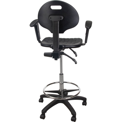 Heavy-Duty Ergonomic Stool with Adjustable Arm Rests & Nylon Stem Casters, Mobile, Adjustable Height, 250 lbs. Capacity Ontario Packaging