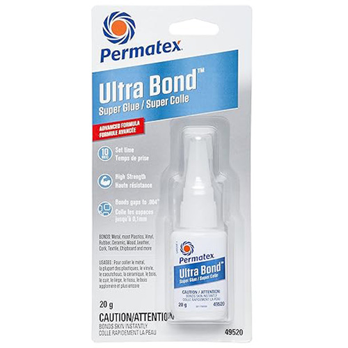 Super colle adh&eacute;sive Ultra Bond &agrave; s&eacute;chage rapide, 20 g, Bouteille, Transparent Ontario Packaging