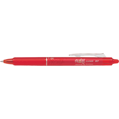 Stylo &agrave; cliquet Frixion Point, Rouge, 0,7 mm, R&eacute;tractable Ontario Packaging