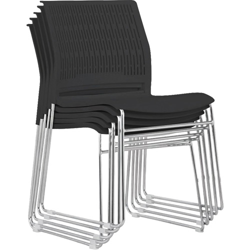 Chaises empilables, Polypropyl&egrave;ne, Hauteur 32-3/8", Capacit&eacute; 250 lb, Noir Ontario Packaging