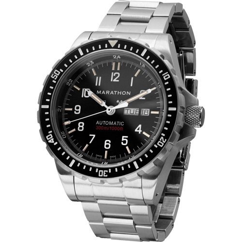 Jumbo Day/Date Automatic Watch with Stainless Steel Bracelet, Digital, Battery Operated, 46 mm, Silver Ontario Packaging