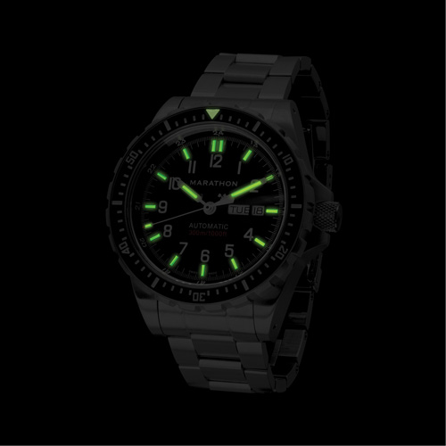 Jumbo Day/Date Automatic Watch with Stainless Steel Bracelet, Digital, Battery Operated, 46 mm, Silver Ontario Packaging