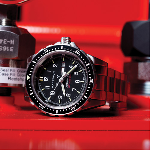 Jumbo Day/Date Automatic Watch with Stainless Steel Bracelet, Digital, Battery Operated, 46 mm, Silver Ontario Packaging