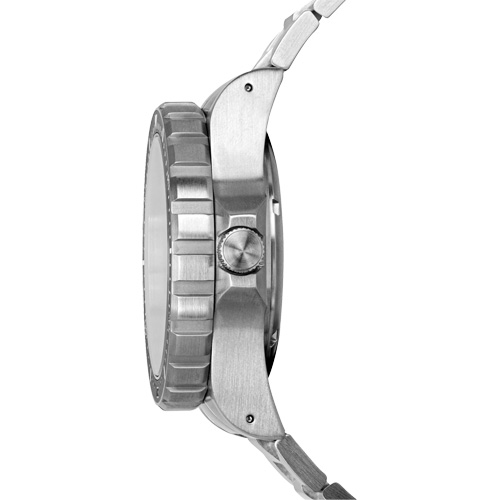 Jumbo Day/Date Automatic Watch with Stainless Steel Bracelet, Digital, Battery Operated, 46 mm, Silver Ontario Packaging