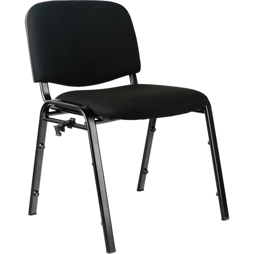 Stacking Chairs, Fabric, 32" High, 250 lbs. Capacity, Black Ontario Packaging