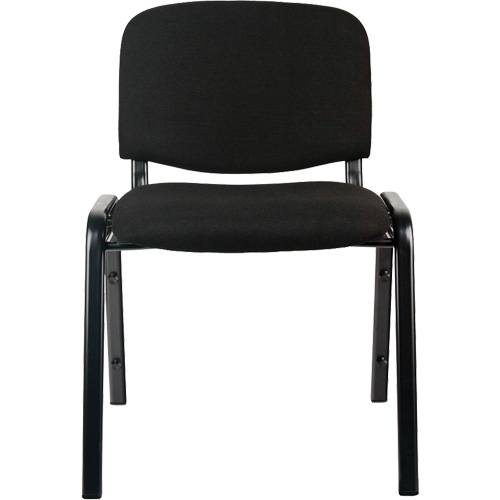 Stacking Chairs, Fabric, 32" High, 250 lbs. Capacity, Black Ontario Packaging