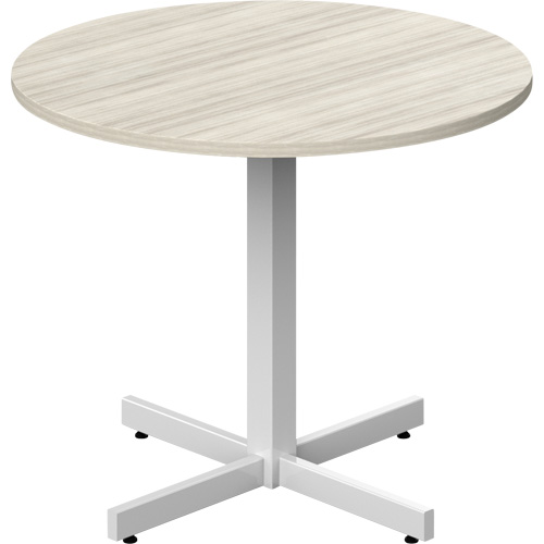 Table ronde &agrave; hauteur r&eacute;glable Newland, 36" lo x 36" la x 29" h, Dessus de 1", Stratifi&eacute;, Havane Ontario Packaging