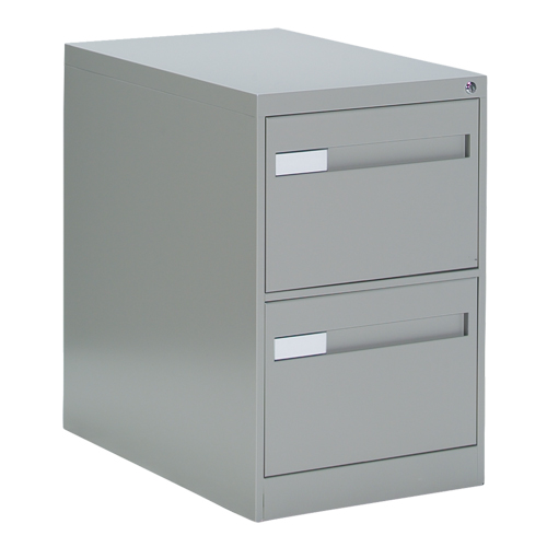 Vertical Filing Cabinet with Recessed Drawer Handles, 2 Drawers, 18.15" W x 26.56" D x 29" H, Grey Ontario Packaging