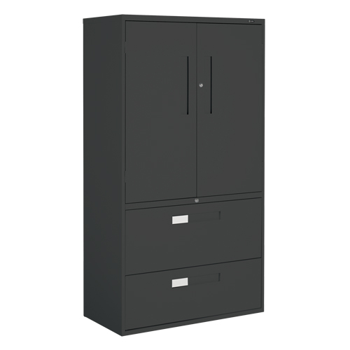 Armoire Multi-Stor, Acier, 3 Tablettes, 65-1/4" h x 36" la x 18" P, Noir Ontario Packaging