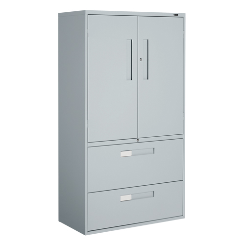 Armoire Multi-Stor, Acier, 3 Tablettes, 65-1/4" h x 36" la x 18" P, Gris Ontario Packaging