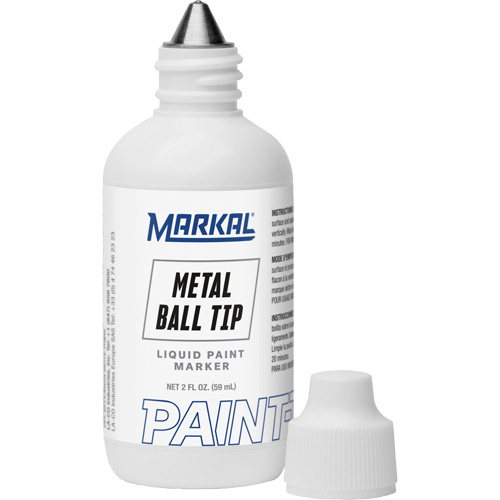Marqueur Paint-Riter avec pointe en bille m&eacute;tallique, Liquide, Blanc Ontario Packaging