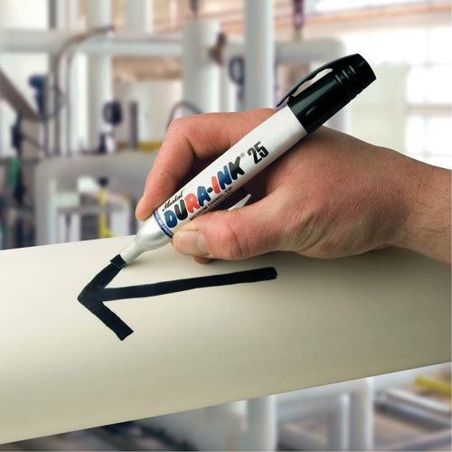 Dura-Ink&reg; Markers - #25 Felt-Tip, Chisel, Red Ontario Packaging