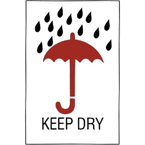 "Keep Dry" Special Handling Labels, 6" L x 4" W, Red on White Ontario Packaging