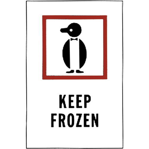 "Keep Frozen" Special Handling Labels, 6" L x 4" W, Red on White Ontario Packaging
