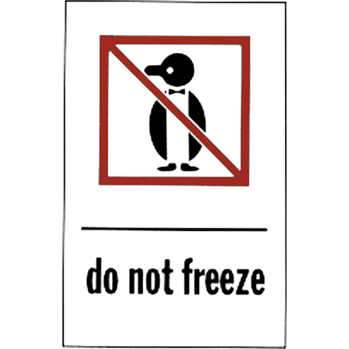 &eacute;tiquettes pour traitement sp&eacute;cial Do Not Freeze, 6" lo x 4" la, Rouge/blanc Ontario Packaging