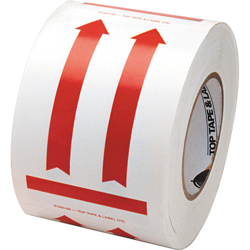 This Side Up Pictogram Special Handling Labels, 6" L x 4" W, Red on White Ontario Packaging