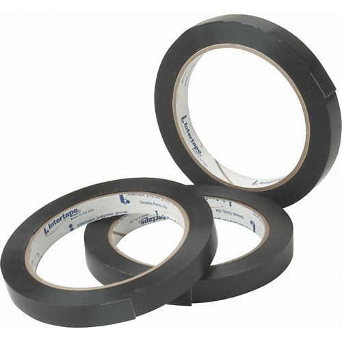 Black General Purpose Strapping Tape, 2.7 mils Thick, 12 mm (47/100") x 54.864 m (180')  Ontario Packaging