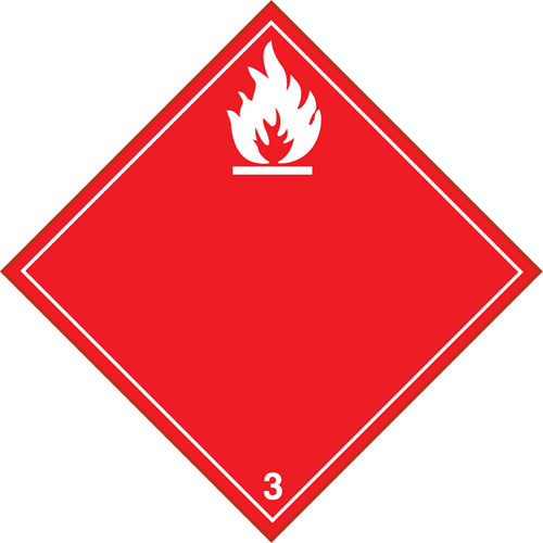 &eacute;tiquettes d'exp&eacute;dition TMD, Classe 3, Liquides inflammables, Vinyle Ontario Packaging