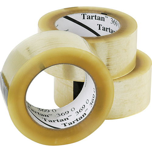 Tartan 369 Box Sealing Tape, Acrylic Adhesive, 1.6 mils, 48 mm (1-22/25") x 132 m (432') Ontario Packaging