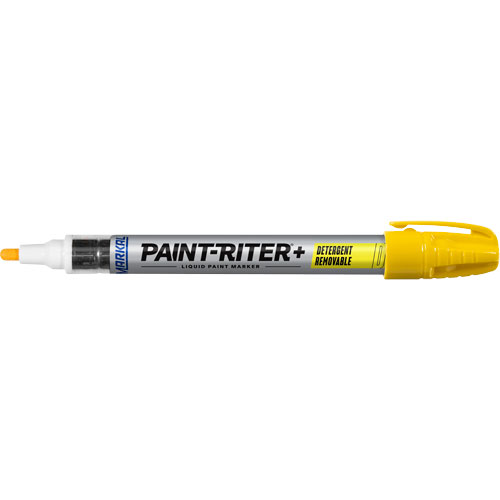 Paint-Riter&reg;+ Detergent Removable Paint Marker, Liquid, Yellow Ontario Packaging
