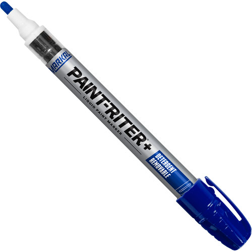 Marqueur &agrave; peinture nettoyable au d&eacute;tergent Paint-Riter+, Liquide, Bleu Ontario Packaging