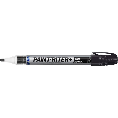 Paint-Riter&reg;+ Water Removable Paint Marker, Liquid, Black Ontario Packaging