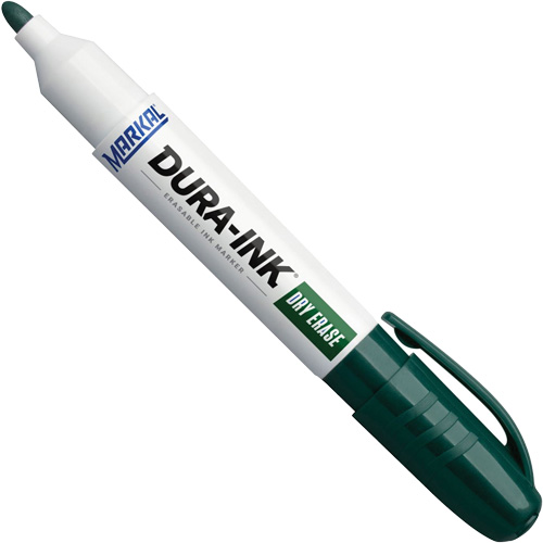 Marqueurs &agrave; essuyage &agrave; sec Dura-Ink, Vert, Pointe Ronde Ontario Packaging