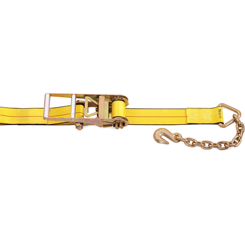 Ratchet Straps, Chain Anchor, 3" W x 30' L, 5400 lbs. (2450 kg) Working Load Limit Ontario Packaging