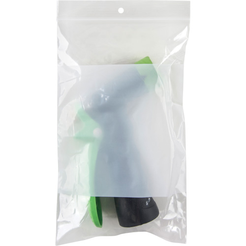 White Block Poly Bags, Reclosable, 8" x 5", 2 mils Ontario Packaging