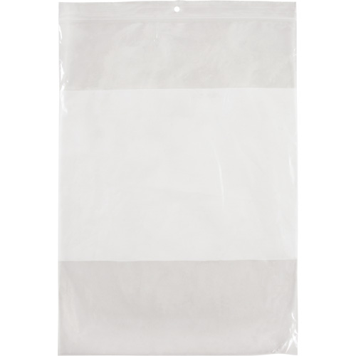 Sacs en poly avec espace inscriptible blanc, Refermable, 12" x 9", 2 mils Ontario Packaging