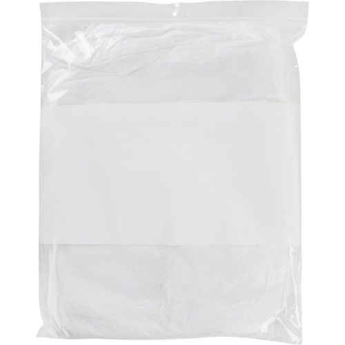 White Block Poly Bags, Reclosable, 15" x 12", 2 mils Ontario Packaging