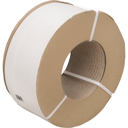 Strapping, Polypropylene, 1/2" W x 9900' L, White, Machine Grade Ontario Packaging