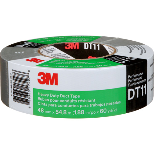 DT11 Heavy-Duty Duct Tape, 11 mils, Silver, 48 mm (2") x 55 m (180') Ontario Packaging