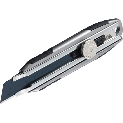 Knife with Ratchet Lock, 18 mm, Carbon Steel, Heavy-Duty, Aluminum Handle Ontario Packaging
