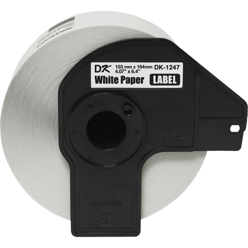 Grandes &eacute;tiquettes d'exp&eacute;dition &agrave; forme d&eacute;coup&eacute;e, 4" la x 6-2/5" la x Blanc Ontario Packaging