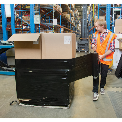 Film &eacute;tirable, Calibre 0,8 (20,3 microm&egrave;tres), 15" x 1500', Noir opaque Ontario Packaging