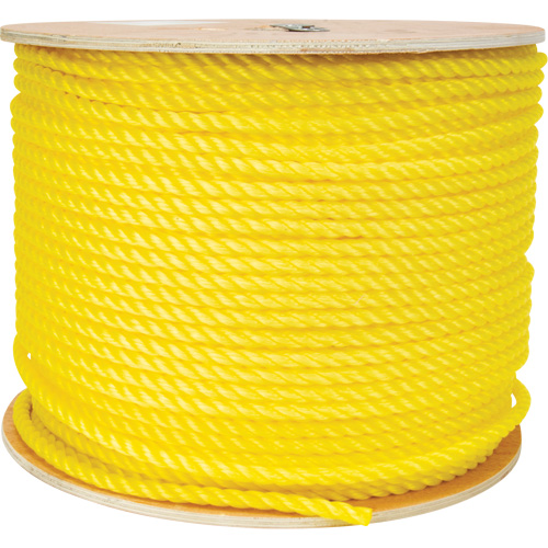 3/8" Braided Yellow Rope, Polypropylene, 630' Ontario Packaging