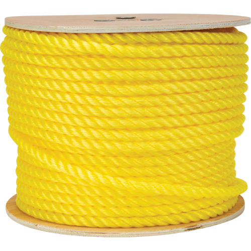 Corde jaune tress&eacute;e 1/2", Polypropyl&egrave;ne, 335' Ontario Packaging