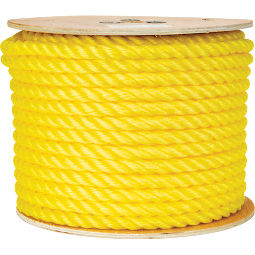 5/8" Braided Yellow Rope, Polypropylene, 200' Ontario Packaging