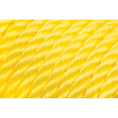 5/8" Braided Yellow Rope, Polypropylene, 200' Ontario Packaging