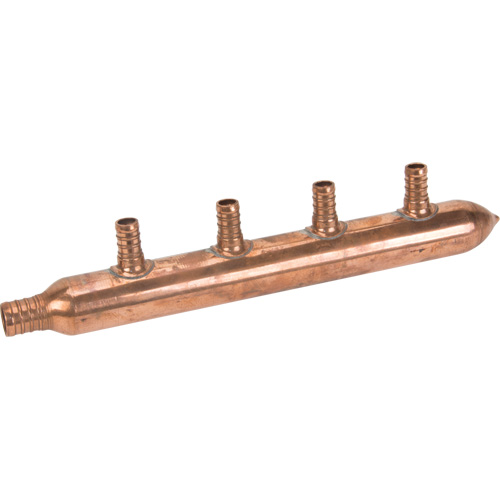 Eight Branch Manifold, 3/4" Dia., Copper Ontario Packaging