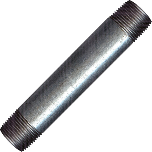 Raccord long, Galvanis&eacute;, 1/2", NPT x NPT Ontario Packaging