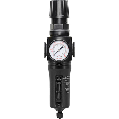 Manual Drain Filter/Regulator with Metal Bowl Modulair 300, 1/4" NPT, 250 PSI, 5.1 fl. oz. Capacity Ontario Packaging