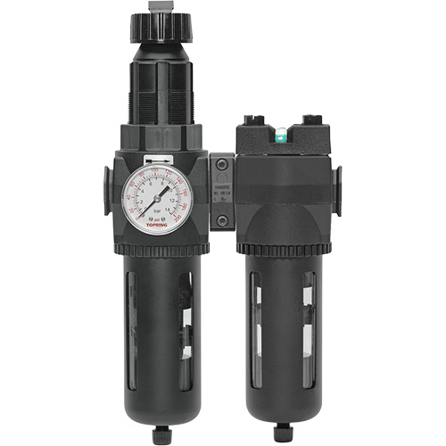 Manual Drain Filter, Regulator & Coalescing Filter with Standard Bowl Modulair 400, 1/4" NPT, 150 PSI, 9.1 fl. oz. Capacity Ontario Packaging