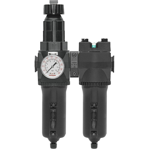 Manual Drain Filter, Regulator & Coalescing Filter with Metal Bowl Modulair 400, 1/4" NPT, 200 psi, 9.1 fl. oz. Capacity Ontario Packaging