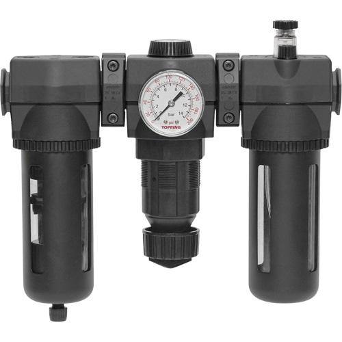 Filtre, d&eacute;tendeur & lubrificateur Modulair 400 avec drain manuel & bol standard, 3/4" NPTF Ontario Packaging
