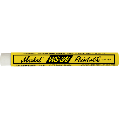 WS-3/8 Paintstik&reg; Paint Marker, Solid Stick, White Ontario Packaging