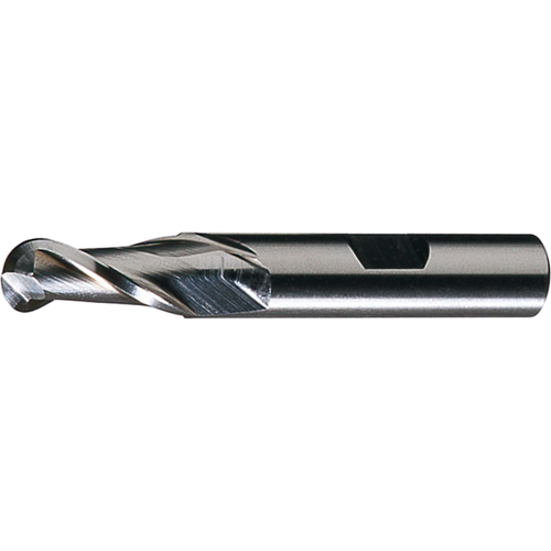 Centre Cutting Ball Nose Single End Finishers, 1" Dia., 2 Flutes, High Speed Steel Ontario Packaging